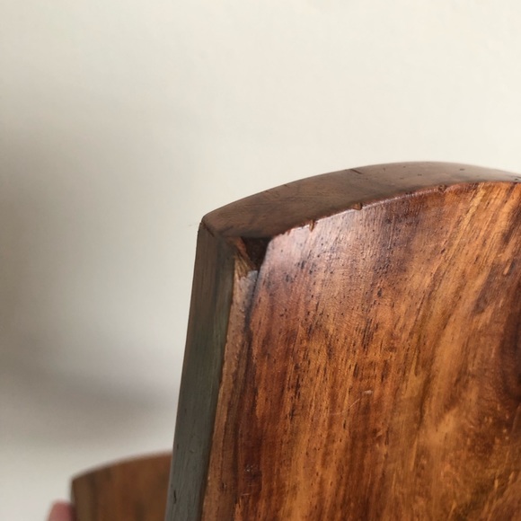 Vintage Set of MCM Wood & Silver Sailboat Bookends - Picture 12 of 12